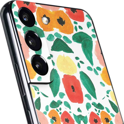 Bouffants and Broken Hearts Geometric Flowers Galaxy S22 Plus Skin